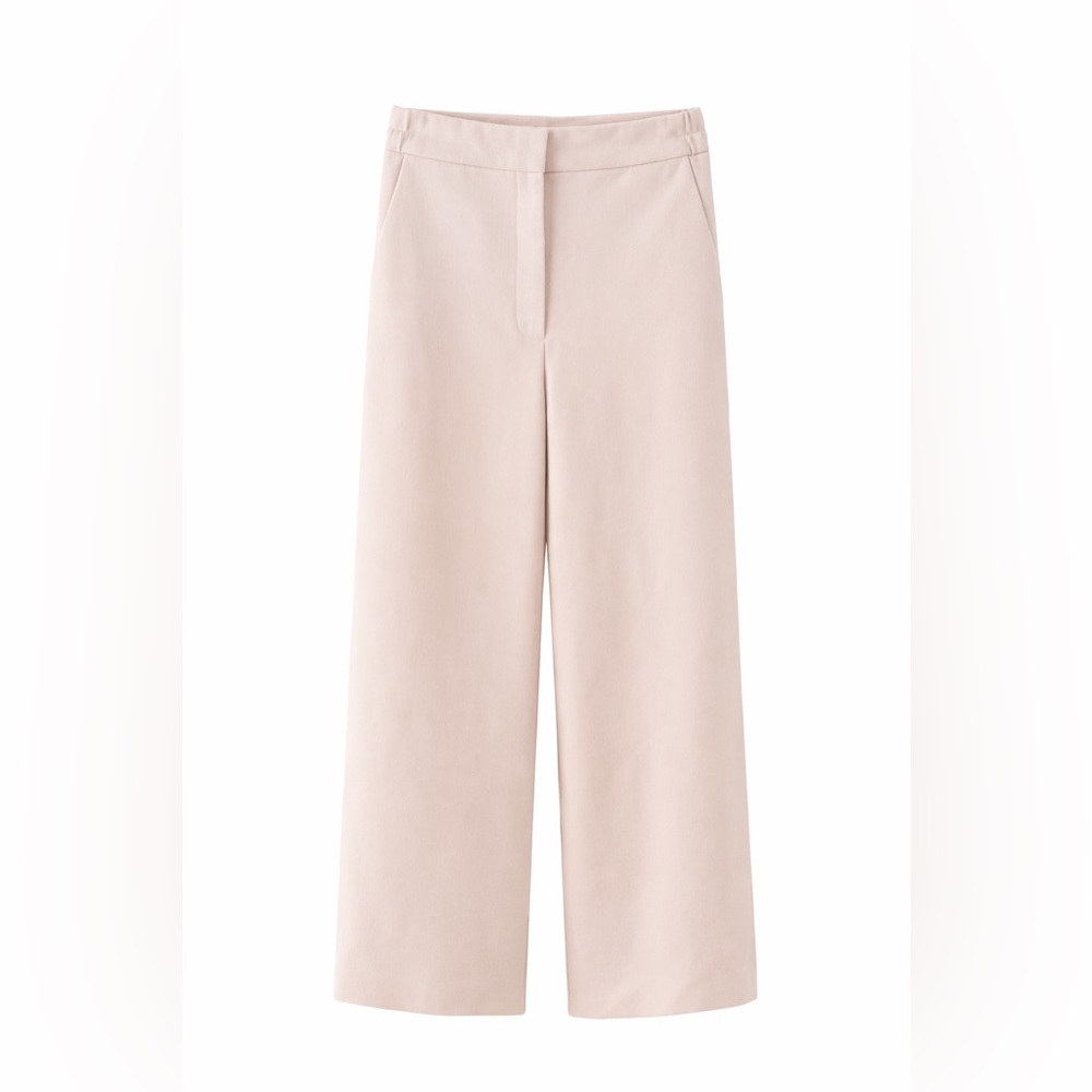 Zara Cream Wide-Leg Trousers